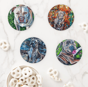 Image of Pitbull Acrylic Coaster Set