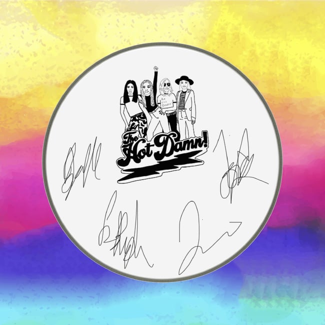 A Hot Damn! Hand-decorated Drum Skin