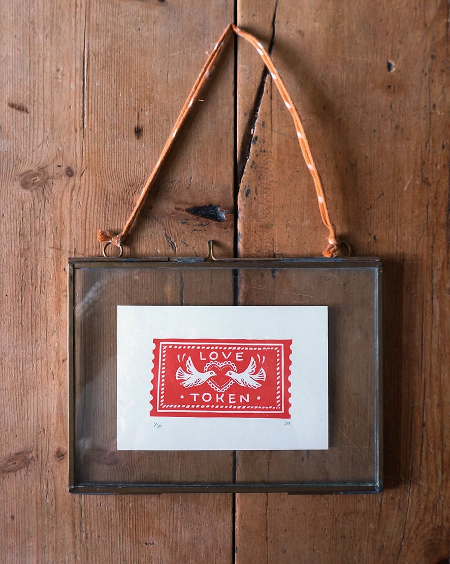 Image of Love Token - Linocut
