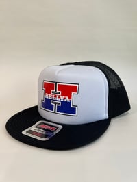 Image 4 of HELLYA Trucker Hat • Flat Bill - Medium Profile