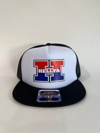 Image 3 of HELLYA Trucker Hat • Flat Bill - Medium Profile