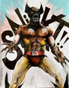 Wolverine SNIKT! -  Original mixed media painting, 11 x 14"