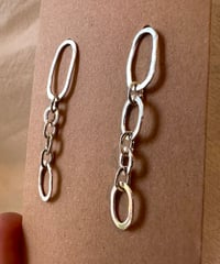 Image 4 of Sterling silver chain earrings