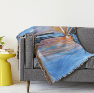 Image of Sunset In Ocean City Throw