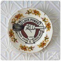 Image 1 of Flour Power - Hand Painted Vintage Plate