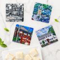 Little Town Of Saxonburg Acrylic Coaster Set Series 2