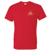 Mens Red Tee With Gold Logo