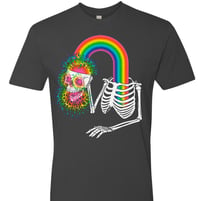 Image 1 of **PRE-ORDER** Exploding Rainbow Skeleton Shirt