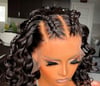 Luxury transparent 360 lace front wig