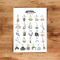 The Avatar Alphabet Print