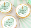 PERSONALISED Pre-cut Unisex Baptism/Christening / Cupcake Cookie Cake Edible Toppers / E