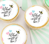 Baby Shower or Gender Reveal / He or She What will it BEE / Cupcake Cookie Cake Edible T