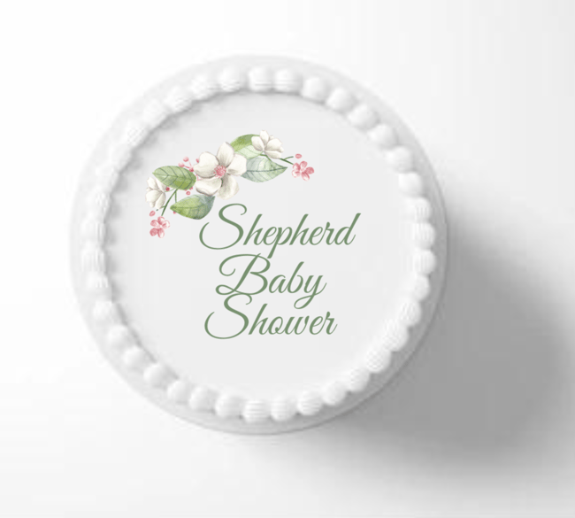 PERSONALISED Pre Cut Baby Shower Cupcake / Cookie Edible Toppers / Hello Baby / Option for Person