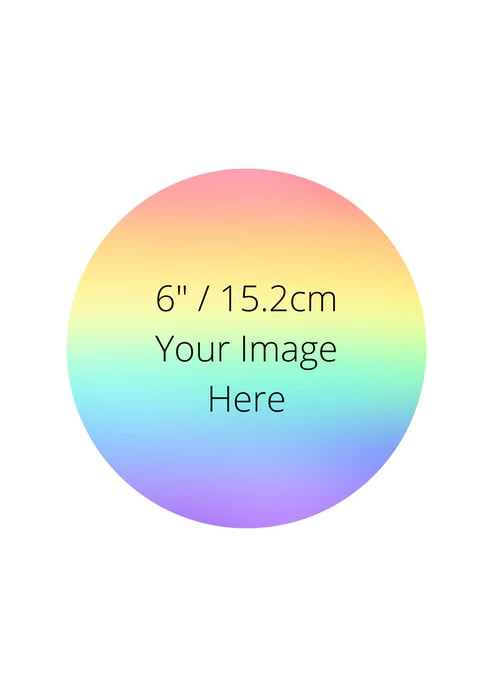 6 inch, 7 inch, 8 inch or A4 Edible Custom/Personalised Image Cake Topper