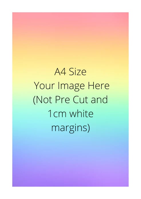 6 inch, 7 inch, 8 inch or A4 Edible Custom/Personalised Image Cake Topper