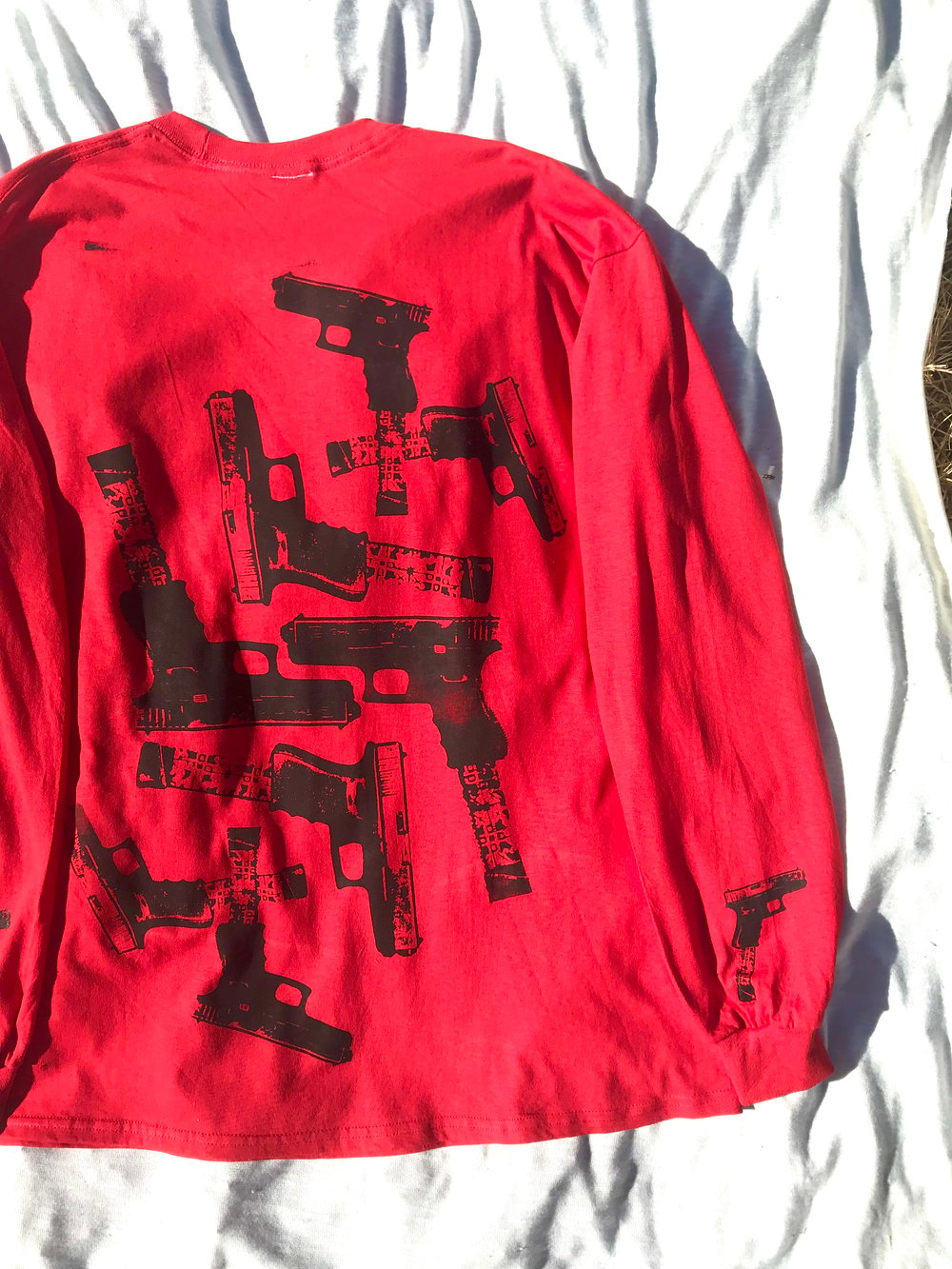 strapped up long sleeve in red