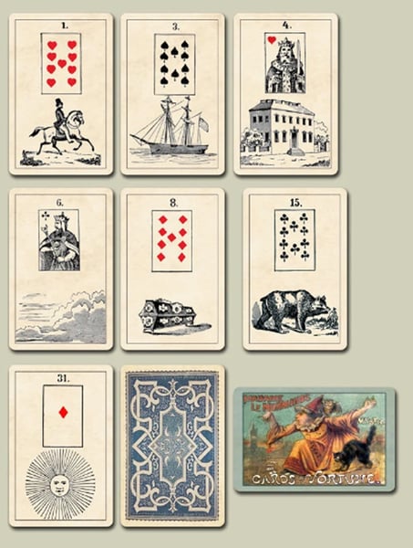 Image of Mystic Cards of Fortune c. 1882  & Mystic Blues