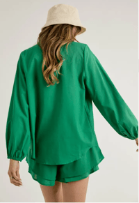 Image 3 of Casual Day Short Set-Green