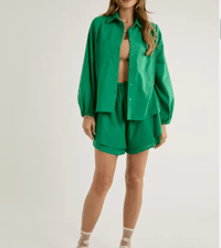 Image 1 of Casual Day Short Set-Green