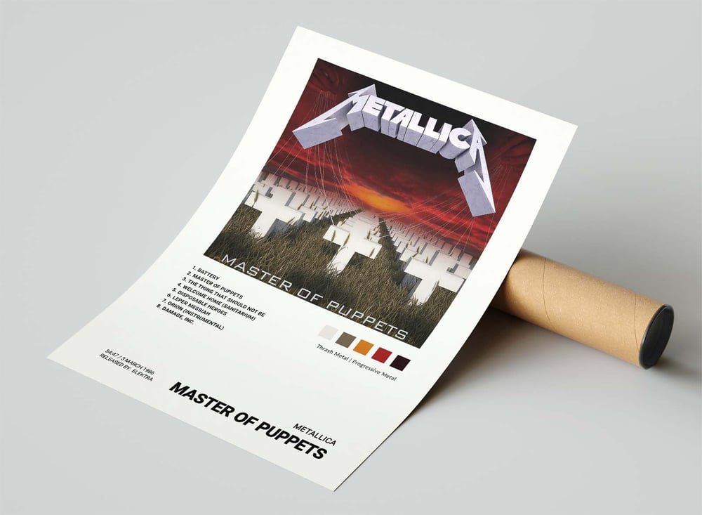 Metallica - Master of Puppets Album Cover Poster