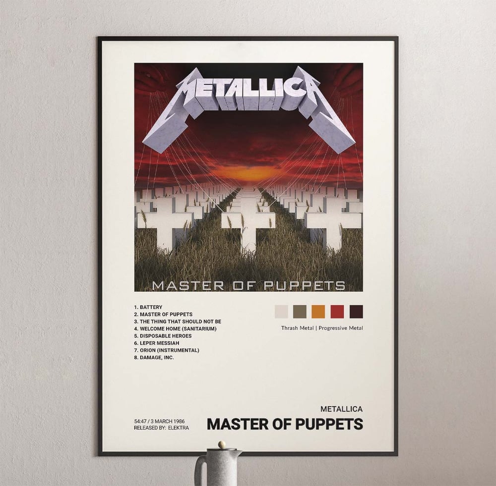 Metallica - Master of Puppets Album Cover Poster