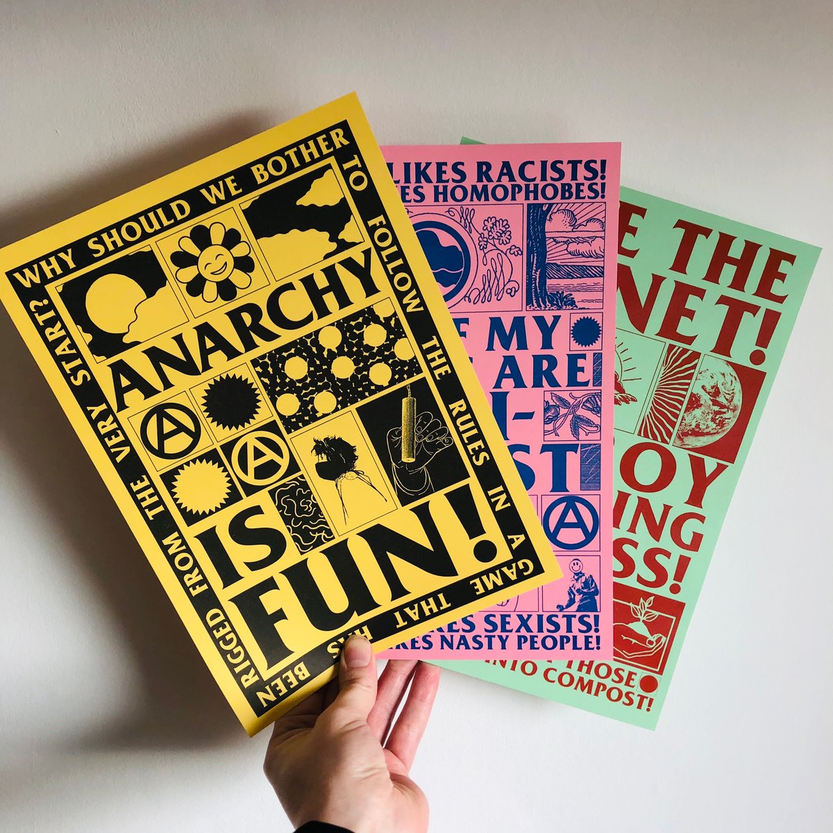 Image of Colourful A4 riso prints