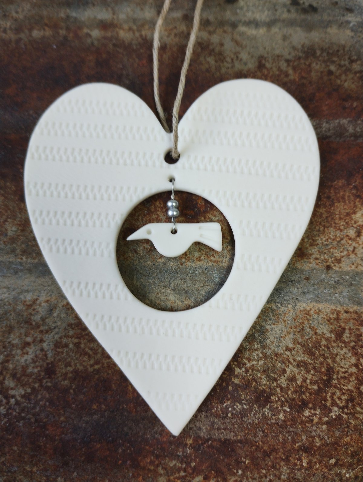 Image of Porcelain Heart and Bird