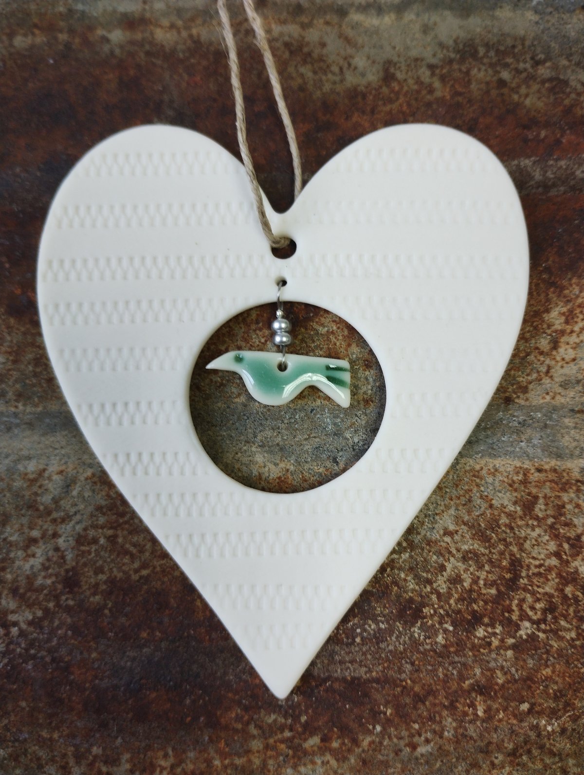 Image of Porcelain Heart and Bird