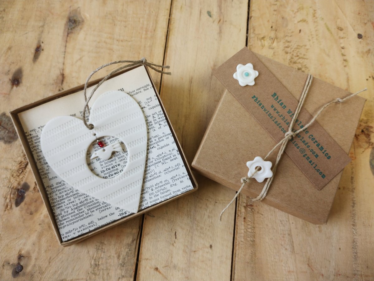Image of Porcelain Heart and Bird