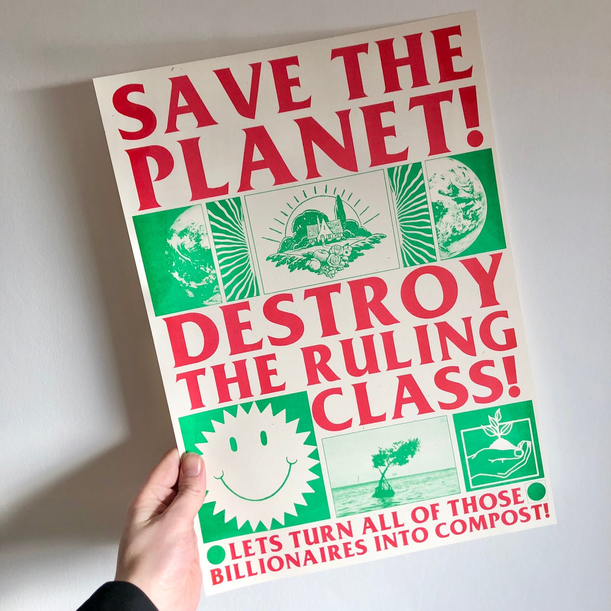 Image of Save the Planet! A3 Riso print