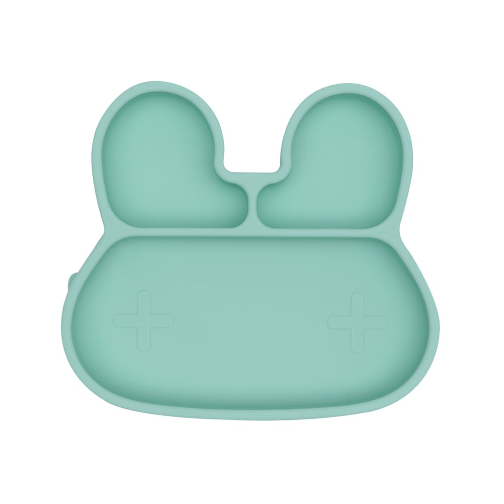 We Might Be Tiny Bunny Stickie Plate Minty Green