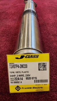 Image 3 of 3/4Hp 8-GPM  J-Class 4" Well Pump 240v