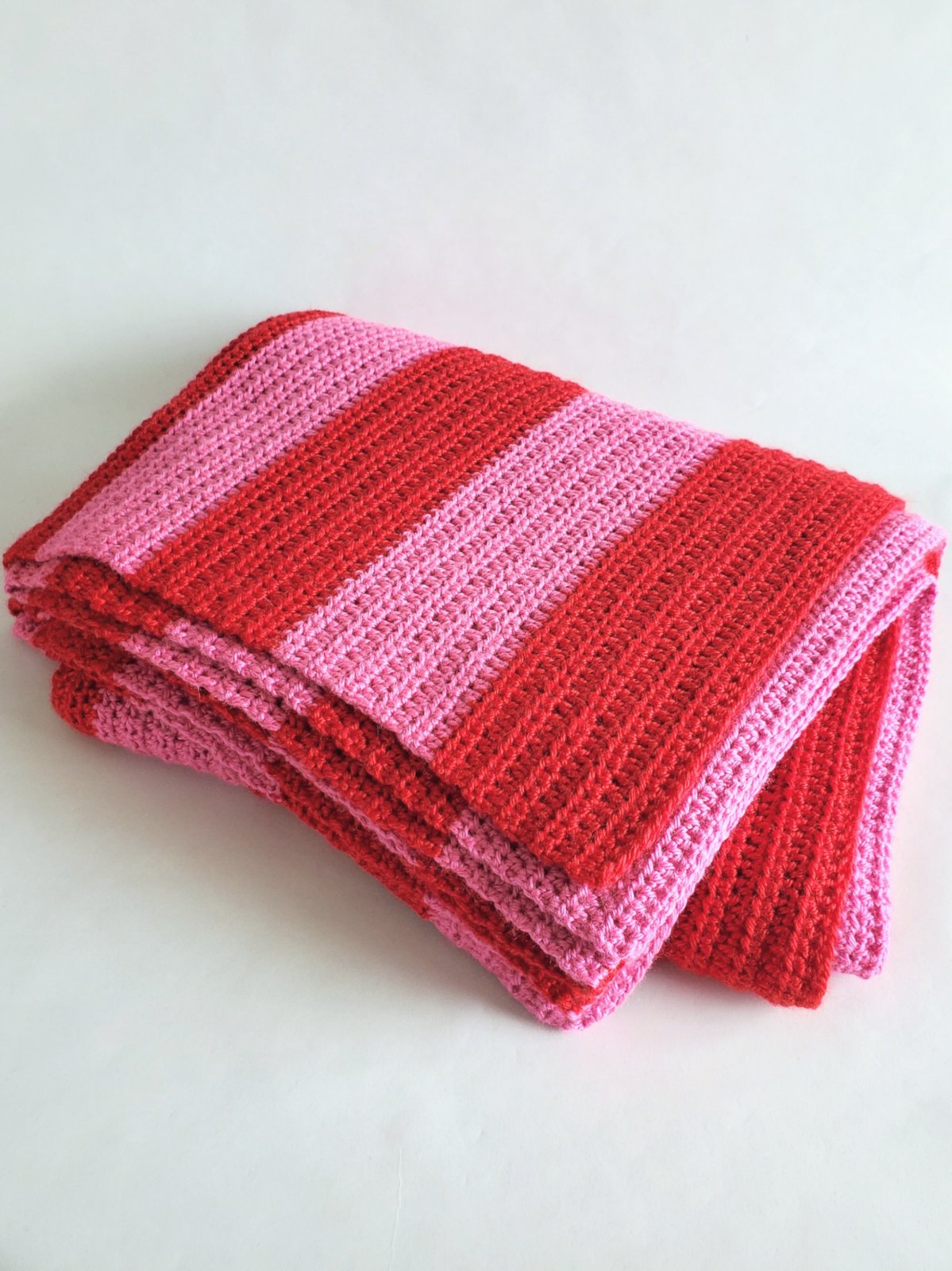 Pink Red Striped Blanket Resurrect Craft