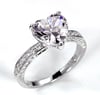 Heart Shaped Ring for Women Silver Color