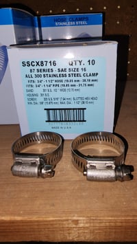 Image 2 of 1" SS Pipe Clamps (Box of 10)