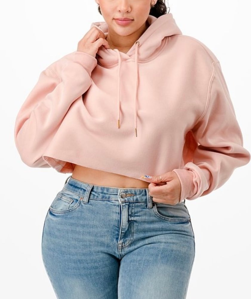 Light pink 2025 cropped hoodie