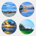 Sunsets In Paradise Acrylic Coaster Set