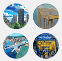 Pittsburgh Acrylic Coaster Set