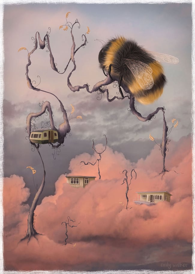 Bumblebee and Baches Art Print (Limited Edition)