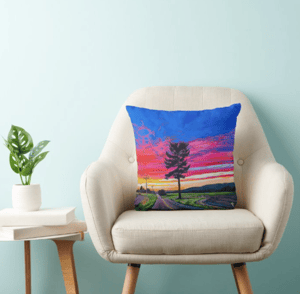 Image of Sunset On Lyona Road Throw Pillow