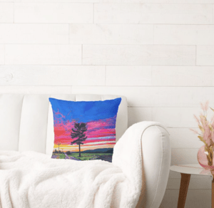 Image of Sunset On Lyona Road Throw Pillow