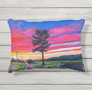 Image of Sunset On Lyona Road Throw Pillow