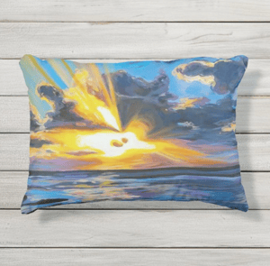 Image of Light And Water Throw Pillow