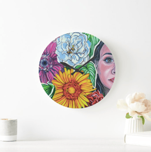 Image of Secret Garden Acrylic Clock