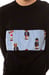 Image of Black Teddy Bear Stripe Sweatshirt