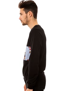 Image 3 of Black Teddy Bear Stripe Sweatshirt