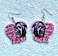 Image 2 of Ghost face V day earrings ❤️