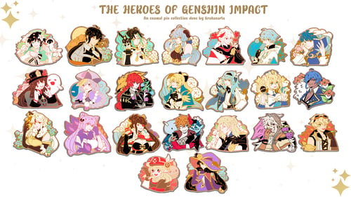 Image of Genshin Impact Enamel Pin Collection Set I