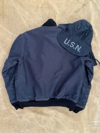 Image 2 of THE REAL MCCOY'S U.S. NAVY HOOK DECK JACKET + WW2 DECK CAP