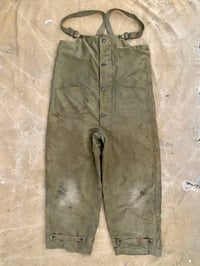 Image 1 of WW2 U.S. NAVY DECK PANTS OVERALLS